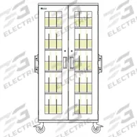 CAPSA HEALTHCARE Mobile Medical Cabinets: 36 in x 27 in x 78 in, 5 Shelves, 33 in Shelf Wd, White (MPN LSC-T2736-G-SLOT). Key specifications — Cabinet Color: White; Brand: CAPSA HEALTHCARE.
