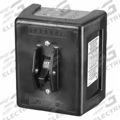 HUBBELL KELLEMS Manual Motor Switch: 3 Poles, 30 A, 1 NEMA Rating, Non-Metallic Enclosure (MPN HBL1389). Key specifications — Brand: HUBBELL KELLEMS; Maximum Voltage Rating: 600V AC; Mounting Style: Surface; Pilot Light: Not Included.