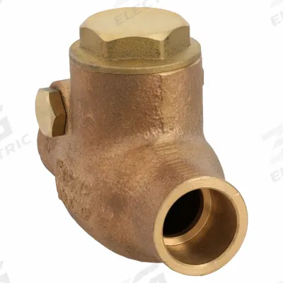 APPROVED VENDOR Swing Check Valve: Swing, Inline Valve Body, 1/2 in Pipe Size, Sweat x Sweat - Bronze Inline Swing Check Valves