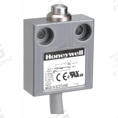 Honeywell Non Plug-In Limit Switch: Plunger Actuator, Metallic, Plunger, 2 Mounting Holes - Top-Mount Plunger Limit Switches