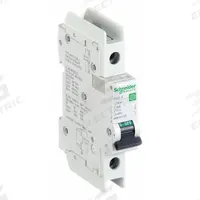 SCHNEIDER ELECTRIC IEC Miniature Circuit Breaker: 6 A Amps, 60V DC, 14kA at 120/240V AC, Screw Clamp (MPN M9F44106). Key specifications — Brand: SCHNEIDER; DC Voltage Rating: 60V DC; Max. AIR Rating: 14kA at 120/240V AC; Terminal Connection: Screw Clamp; AC Voltage Rating: 240/277/480V AC.