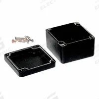 HAMMOND Enclosure: Die-Cast Aluminum, 2 in x 3 in x 2 in, NEMA 12/13/4/4X/6/6P, Screw On (MPN 1590Z110BK). Key specifications — Brand: HAMMOND; Closure Method: Screws; Knockouts: Not Included.