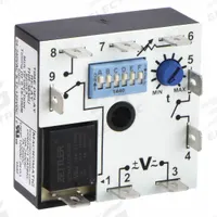 MACROMATIC Multi-Function Encapsulated Timing Relay: Surface Mounted, 12 to 125V DC/24 to 240V AC (MPN THR-3836U). Key specifications — attr866844: 24 A @ 240V AC; attr866845: 12 A @ 125V DC; attr866847: Single Shot Falling Edge; attr866854: Surface; attr866861: 24 to 240V AC; attr933967: 12 to 125V DC; attr866841: MACROMATIC.