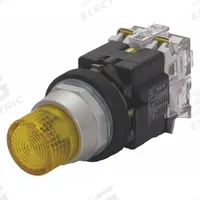 EATON Illuminated Push Button: Illuminated, Extended Profile, Metallic, 30 mm, 1NO (MPN HT8GBYAF7). Key specifications — Brand: EATON; Action: Momentary; Series: HT800; Push Button Material Type: Metallic.