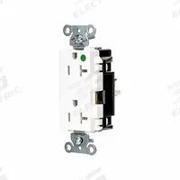 HUBBELL Receptacle: Hospital Grade, Decorator Duplex, 5-20R, White, 125V AC, 20 A, 2 Pole / 3 Wire (MPN HBL2182STW)