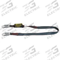 MILLER BY PIP Shock-Absorbing Lanyard: Shock Pack, Arc-Flash Rated, Steel Snap Hook, Steel Snap Hook (MPN 913K-Z7/6FTBK). Key specifications — Brand: MILLER BY PIP; Color: Black; Visual Load Indicator: Yes; Shock-Absorbing Lanyard Material: Kevlar.
