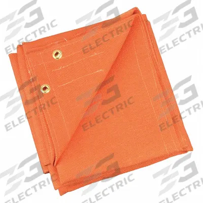 STEINER Welding Blanket: Uncoated Fiberglass, 6 ft Wd, 8 ft Lg, Orange - Medium-Duty Uncoated Fiberglass Welding Blankets