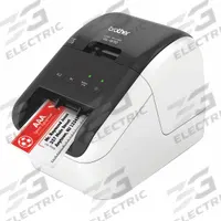 BROTHER Desktop Printer: 2.3 in Max. Print Wd, 1.55 in/sec, Cutter Dispensing, Wired, Brother QL (MPN QL-800). Key specifications — Printer Series: Brother QL; Dispensing Style: Cutter; Print Speed: 1.55 in/sec; Wire Communication: Wired; Brand: BROTHER.