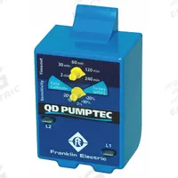FRANKLIN ELECTRIC Motor Protector: For 1 hp Max. HP, 230V AC, 2.1 in x 3.6 in x 1.6 in, Single Phase (MPN 5800070600). Key specifications — Nameplate Voltage: 230V AC; Overvoltage Trip: 240V AC; Phase: Single; Undervoltage Trip: 220V AC; Brand: FRANKLIN ELECTRIC.