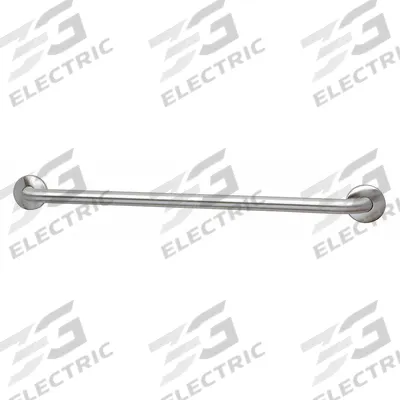 BRADLEY Wall Grab Bar: Straight, 48 in Lg, 1 1/4 in Dia, Stainless Steel, Textured - Standard Grab Bars