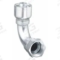 AEROQUIP Hydraulic Crimp Fitting: Steel x Steel, 90° Elbow, -8 For Hose Dash Size, JIC x Crimp (MPN 1AA8FJB6). Key specifications — Fitting Gender: Female x Genderless; Fitting Connection Type: JIC x Crimp; Thread Size: 3/4"-16; For Hose Dash Size: -8; Brand: AEROQUIP.