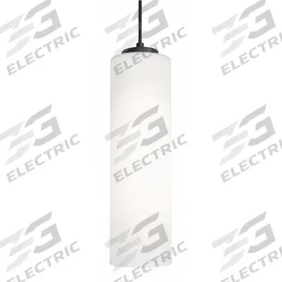 AFX INC. Decorative Pendant: 4 in Dia, 12 in Ht, Black, 60 W - Leo Pendant Lights