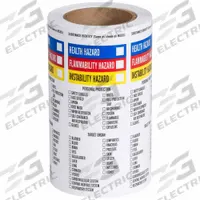 BRADY NFPA Label: 2 in Ht, 1 1/4 in Wd, Vinyl, Adhesive, 1 1/4 in x 2 in, GHS, 500 PK (MPN 99177). Key specifications — Material: Vinyl.