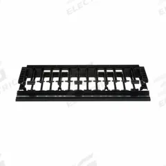 PANDUIT Horizontal Single-Sided Manager: Horizontal, 1 U, Single Side Sides, 6 1/4 in Overall Dp (MPN NMF1). Key specifications — Color: Black; Includes: Covers; Orientation: Horizontal; Brand: PANDUIT; Material: Plastic; Number of Sides: Single Side; Product Type: Single-Sided Manager.