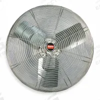 DAYTON Mounted Fan: 24 in Blade Dia, 115/230V AC, 1/3 hp Motor HP, Wall Mount, Non-Oscillating (MPN 1VCG1). Key specifications — Brand: DAYTON; Voltage: 115/230V AC; Number of Speeds: 1; Fan Mounting Location: Wall; Oscillation: Non-Oscillating; Mounting Type: Bracket.