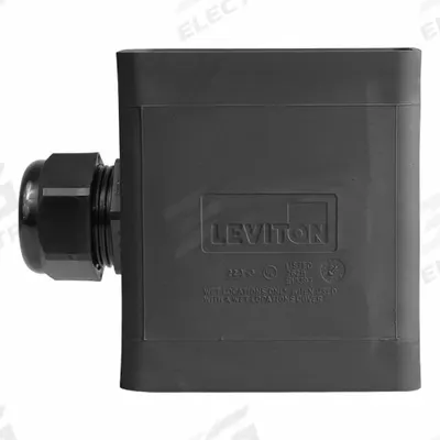 LEVITON Portable Outlet Box: Portable Outlet Box, 1 Gangs, 3R, Black - Portable Power Outlet Boxes