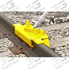 ALDON Rail Track Derailer: Derailer, Freight Car, 5 mph Speed - Max, Sign Included, Sign Holder (MPN 4014-09-S). Key specifications — attr1385012: ALDON; attr1385058: Derailer; attr1385021: Freight Car; attr1385034: Sign Holder.