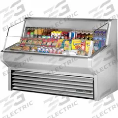 TRUE REFRIGERATION Refrigerated Merchandiser: 43 3/8 in x 60 1/8 in x 30 1/8 in, Silver, 3 Shelves (MPN THAC-60-S-HC-LD). Key specifications — attr1277723: TRUE REFRIGERATION; attr1277683: R-134a; attr1277691: No; attr1277694: Silver; attr1280716: Partial Glass Panel with Glass Sides; attr1280729: THAC.