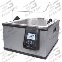 POLYSCIENCE Water Bath: 10 L Capacity, 100°C Max Temp, Stainless Steel, +/-0.1°C, Digital, 120V AC (MPN WBE10L11B). Key specifications — Display Type: Digital; Heated or Refrigerated: Heated; Brand: POLYSCIENCE; Interior Material: Stainless Steel; Programmable: Yes; Temperature Accuracy Tolerance: +/-0.1°C; Voltage: 120V AC.