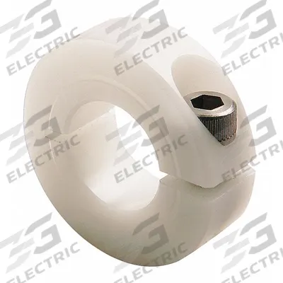 RULAND MANUFACTURING Shaft Collar: 1-Piece, Metric, Round, Clamp-On, 15 mm Bore Dia - Plastic Shaft Collars