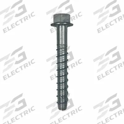 MKT FASTENING Screw Anchor: 3 in Overall Lg, 3/8 in Dia, Steel, External Hex, Hex, Steel - Hex-Head Screw Anchors