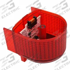 PATLITE Tower Light Module: Steady, 24V DC, Red, 80 3/16 mm Overall Dia, 41 3/16 mm Overall Ht (MPN B72100259-1F1). Key specifications — Brand: PATLITE; Compatible with Series: WME-D; Lens Color: Red; Operating Voltage: 24V DC; Manufacturer Part Number: B72100259-1F1.