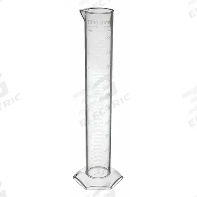 APPROVED VENDOR Graduated Cylinder: Polymethylpentene, 1 L, 33.8 fl oz, To Contain (TC) - Plastic Graduated Cylinders