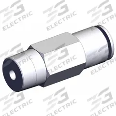 SMC Pneumatic Check Valve: Straight, 10 mm Tubing, 10 mm Tubing, 1 MPa Max. Pressure (MPN AKH10-00). Key specifications — attr291949: 10 mm Tubing; attr291950: 10 mm Tubing; attr291957: Brass (Body); Brass (Spacer); NBR (O-Ring); NBR, Aluminum Alloy (Valve); Stainless Steel (Stopper); Stainless Steel + NBR (Gasket).