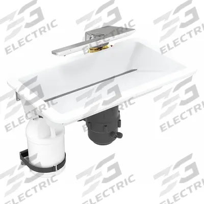 BRADLEY Bathroom Sink Kit: Designer White, Terreon, 24 1/2 in Overall Lg - Undermount Bathroom Sinks with Faucets