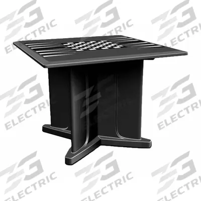 CORTECH Table: 29 in Overall Ht, 42 in Overall Wd, 42 in Overall Dp, Game Top Included - Square X-Base Tables