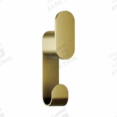 BRADLEY Robe Hook: 5 3/8 in x 1 1/4 in x 1 3/4 in, Stainless Steel, Brass - Bathroom Hooks