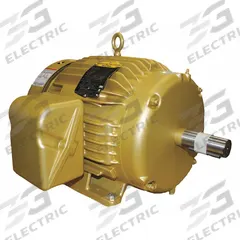 BALDOR General Purpose Motor: Rigid Base Mount, Totally Enclosed Fan Cooled, 5 hp, 208-230/460V AC (MPN EM3768T). Key specifications — Brand: BALDOR; Nameplate Voltage @ 60 Hz: 208-230/460V AC; Full Load Current @ 60 Hz: 14.8/7.4 A; Nameplate RPM @ 60 Hz: 1,160 RPM; Motor Enclosure: TEFC.