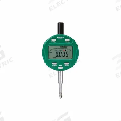 INSIZE Digital Indicator: 0 in to 0.5 in /0 mm to 12.7 mm, Inch/Metric - Back-Plunger Digital Indicators with Flat Back