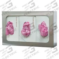 BOWMAN DISPENSERS Glove Dispenser: Stainless Steel, 16 in Overall Wd, 10 in Overall Ht, Wall, Silver (MPN GS-006). Key specifications — Dispenser Layout: (3) Boxes; Fill Direction: Left Load; Material: Stainless Steel; Brand: BOWMAN DISPENSERS; Color: Silver.