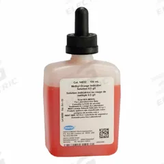HACH Methyl Orange Indicator Solution: 100 mL Volume, Bottle, 0, Solution, 14832, 1. Key specifications — Brand: HACH; CAS Number: 0; Chemical Family Type: Solution; Container Type: Bottle; Manufacturer Part Number: 14832; Product Type: Methyl Orange Indicator Solution.