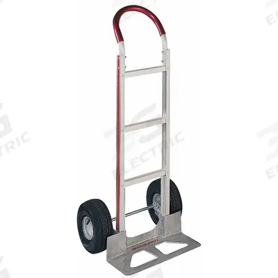 MAGLINER General Purpose Hand Truck: 500 lb, Flow-Back, Silver, Aluminum, Pneumatic - Corrosion-Resistant Hand Trucks