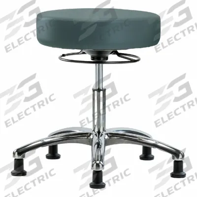 APPROVED VENDOR Stool: Vinyl, Ht Range 18 1/4 in to 23 1/4 in, 17 in Seat Wd, 17 in Seat Dp - Vinyl Lab Stools