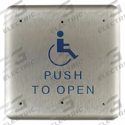 BEA Exit Push Button: 4 3/4 in Ht, 5/8 in Dp, 4 3/4 in Wd, ADA Compliant - Push-to-Exit Buttons