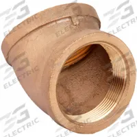 APPROVED VENDOR Metal Pipe Elbow: 45° Elbow, 1/2 in x 1/2 in, Brass, 200 psi (MPN 6RCT8). Key specifications — Brand: APPROVED VENDOR; Maximum Operating Pressure: 200 psi.