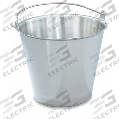 VOLLRATH Dairy Pail: 12.5 qt Capacity, 11 1/4 in Overall Ht, 11 3/8 in Overall Dia - Hygienic Dairy Pails