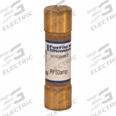 MERSEN Fuse: Class H, RF Series, Fast-Acting, 50 A, 250 V AC, Non-Indicating (MPN RF50). Key specifications — Manufacturer Part Number: RF50; Brand: MERSEN; Series: RF.