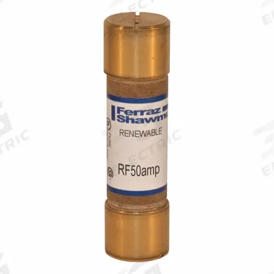 MERSEN Fuse: Class H, RF Series, Fast-Acting, 50 A, 250 V AC - Fast-Acting Cylindrical Fuses