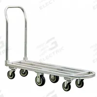 NEW AGE INDUSTRIAL Platform Truck: 1,000 lb, 54 in L x 16 in W x 9 1/8 in H Deck, Polyurethane (MPN 1183). Key specifications — Brand: NEW AGE INDUSTRIAL; Caster/Wheel Configuration: (4) Swivel; Color: Silver; Caster Wheel Width: 2 in.