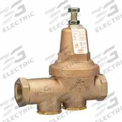 WILKINS Water Pressure Reducing Valve: FNPT x FNPT, 3/4 in Pipe Size, Cast Bronze, 25 psi to 75 psi (MPN 34-600XLLU). Key specifications — Brand: WILKINS; Union Type: No Union; Low-Lead Compliance: Low-Lead Compliant.