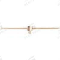 AMPCO Sliding Bar: 3/4 in Drive, 18 in Lg, Smooth Grip, Aluminum Bronze, Unfinished (MPN T-3/4). Key specifications — attr1205663: Unfinished; attr1205652: AMPCO; attr1205649: Smooth; attr1205662: Aluminum Bronze.