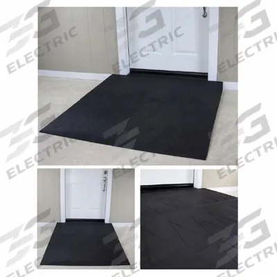SAFERESIDENTIAL RAMPS Door Ramp: 41 in Lg, ADA Compliant - Rubber Ramps