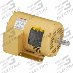 BALDOR General Purpose Motor: Rigid Base Mount, Open Drip Proof, 2 hp, 208-230/460V AC, 3,450 RPM (MPN EM3155T). Key specifications — Brand: BALDOR; Nameplate Voltage @ 60 Hz: 208-230/460V AC; Full Load Current @ 60 Hz: 5/2.5 A; Nameplate RPM @ 60 Hz: 3,450 RPM; Motor Enclosure: ODP.