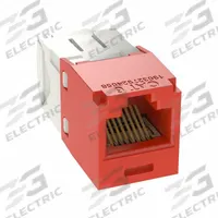 PANDUIT Jack Module: 1 Ports, Red, 6, RJ45, Copper, CJ688TGRD. Key specifications — Color: Red; Compatible Wire Material: Copper; Display Sell UOM: EA; Brand: PANDUIT.