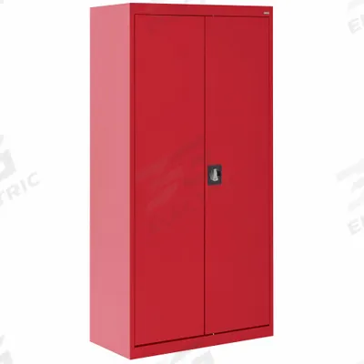 SANDUSKY Shelf Cabinet: 36 in x 24 in x 72 in, 4 Shelves, Recessed Handle & Keyed - Industrial Combination Cabinets