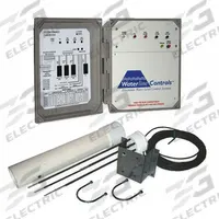 Water Level Control: 220V AC, Fill/High Alarm, 2 Power Relays, 30 A – DPDT, 3 Dry Contacts (MPN WLC4000-220VAC). Key specifications — Brand: WATERLINE CONTROLS; Functions: High Alarm; NEMA Rating: 4X; Probes Included: Reference.